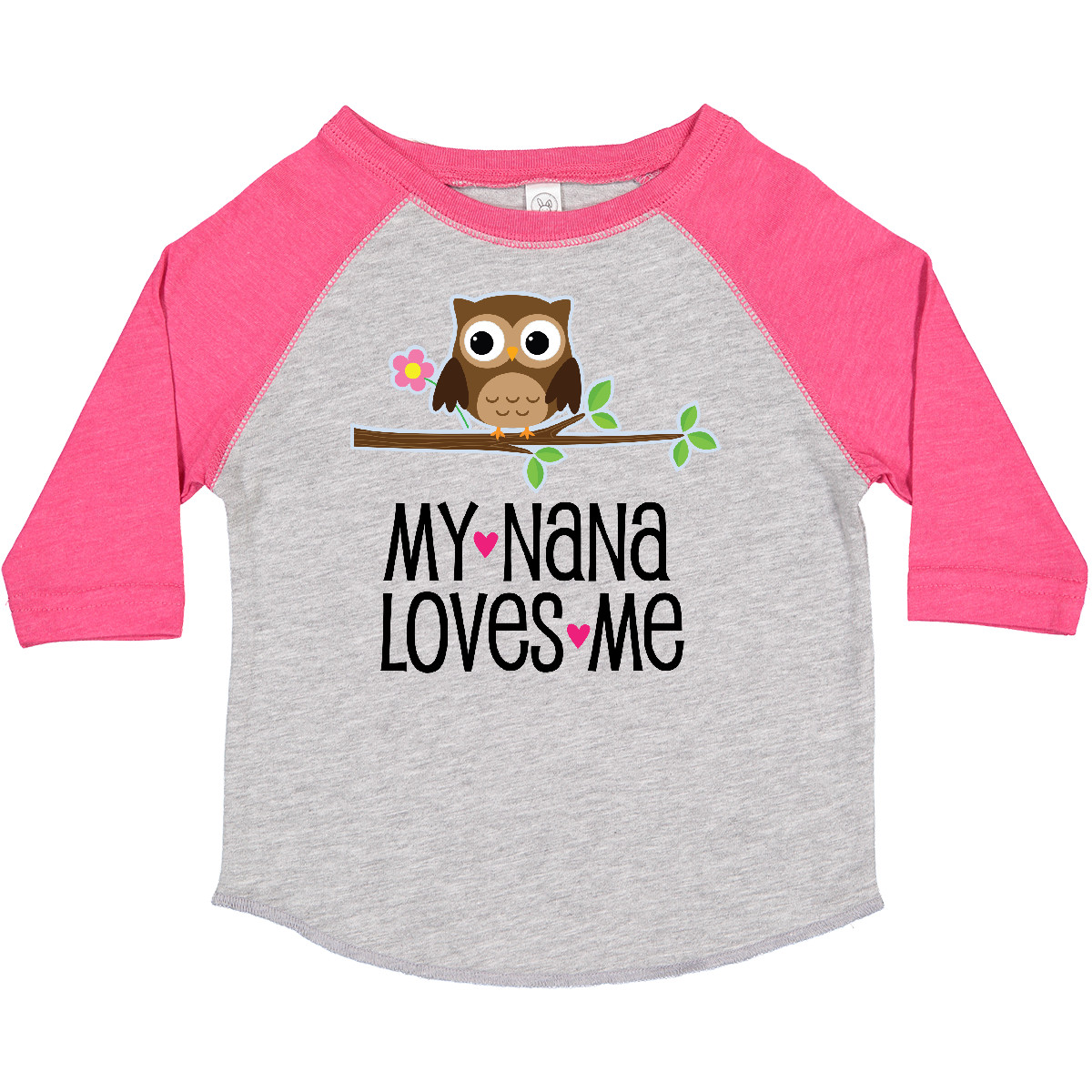 Inktastic My Nana Loves Me Owl Toddler T-Shirt Granddaughter Childs Girls Cute - Picture 3 of 11