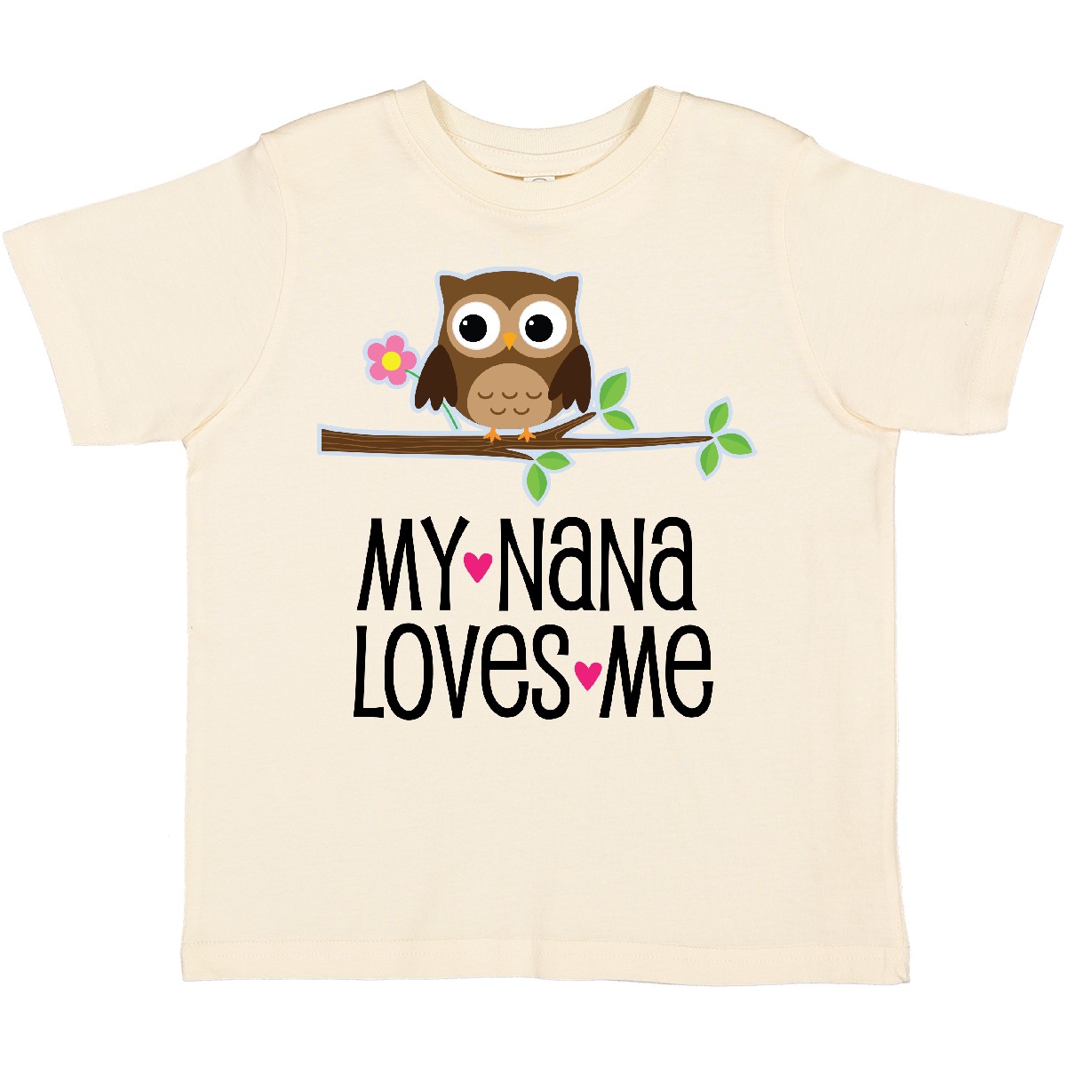Inktastic My Nana Loves Me Owl Toddler T-Shirt Granddaughter Childs Girls Cute - Picture 6 of 11