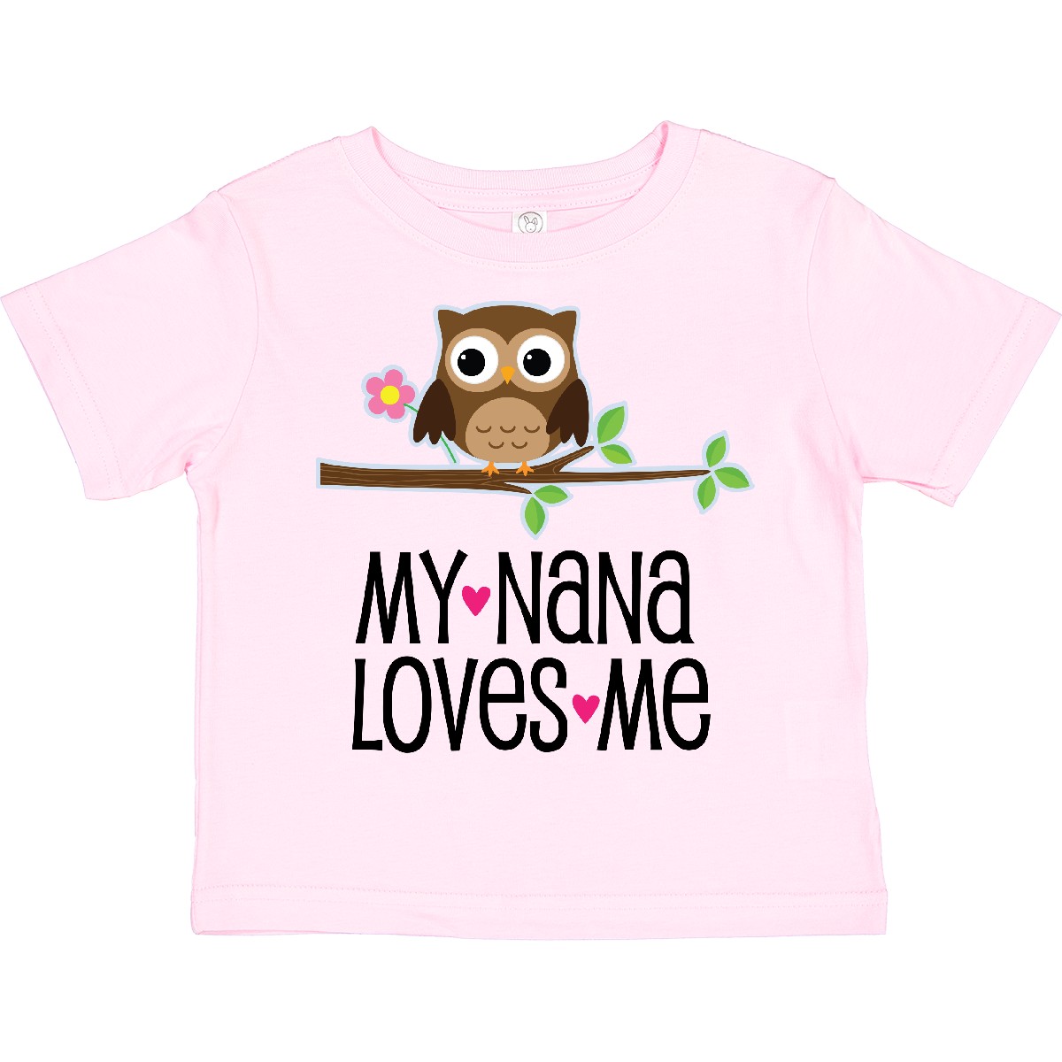 Inktastic My Nana Loves Me Owl Toddler T-Shirt Granddaughter Childs Girls Cute - Picture 7 of 11
