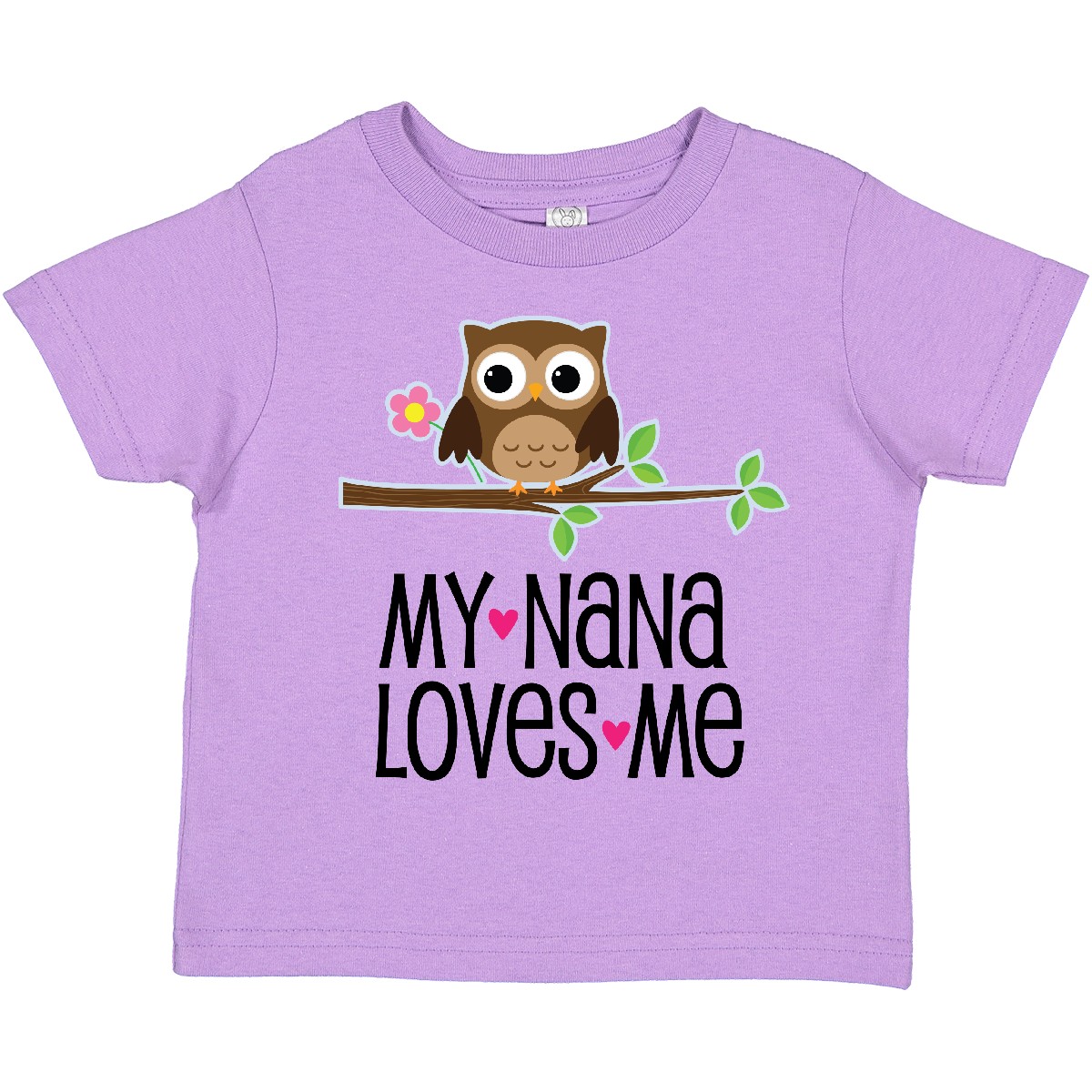 Inktastic My Nana Loves Me Owl Toddler T-Shirt Granddaughter Childs Girls Cute - Picture 5 of 11