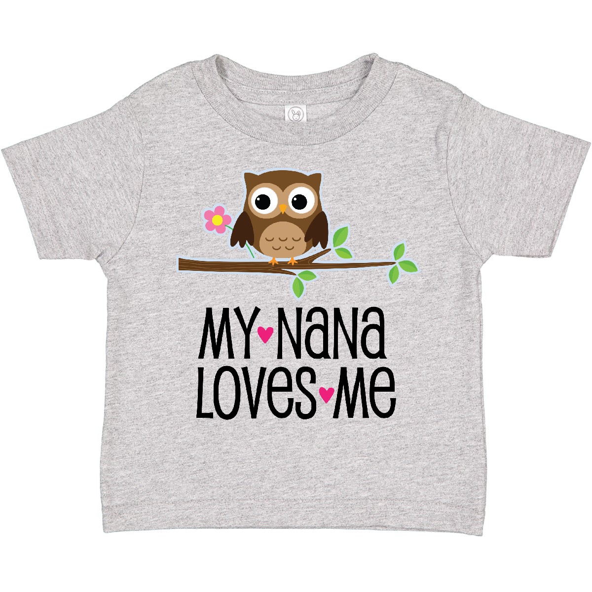Inktastic My Nana Loves Me Owl Toddler T-Shirt Granddaughter Childs Girls Cute - Picture 2 of 11