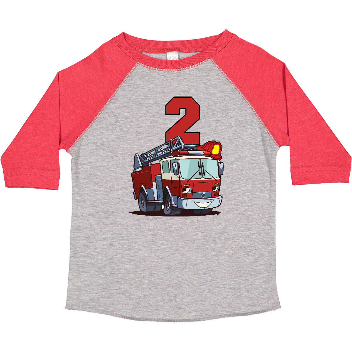 Inktastic 2nd Birthday Fire Truck Toddler T-Shirt Second Firetruck Engine Gift - Picture 6 of 15