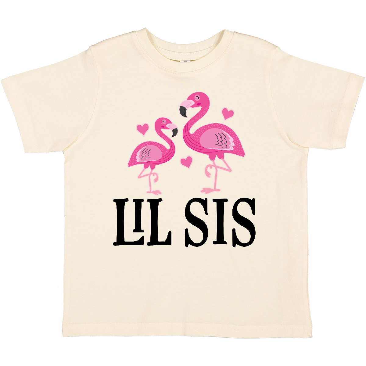 Inktastic Little Sister Girls Lil Sis Flamingo Toddler T-Shirt Birds Girl Cute - Picture 6 of 7