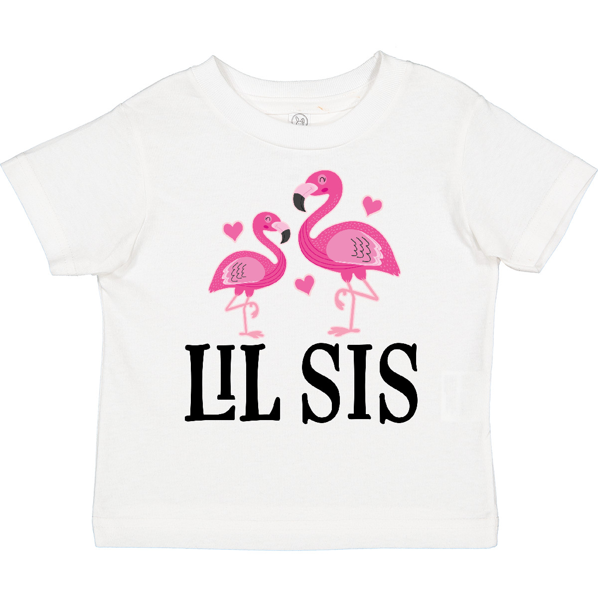 Inktastic Little Sister Girls Lil Sis Flamingo Toddler T-Shirt Birds Girl Cute - Picture 7 of 7