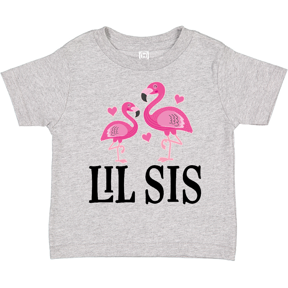 Inktastic Little Sister Girls Lil Sis Flamingo Toddler T-Shirt Birds Girl Cute - Picture 3 of 7