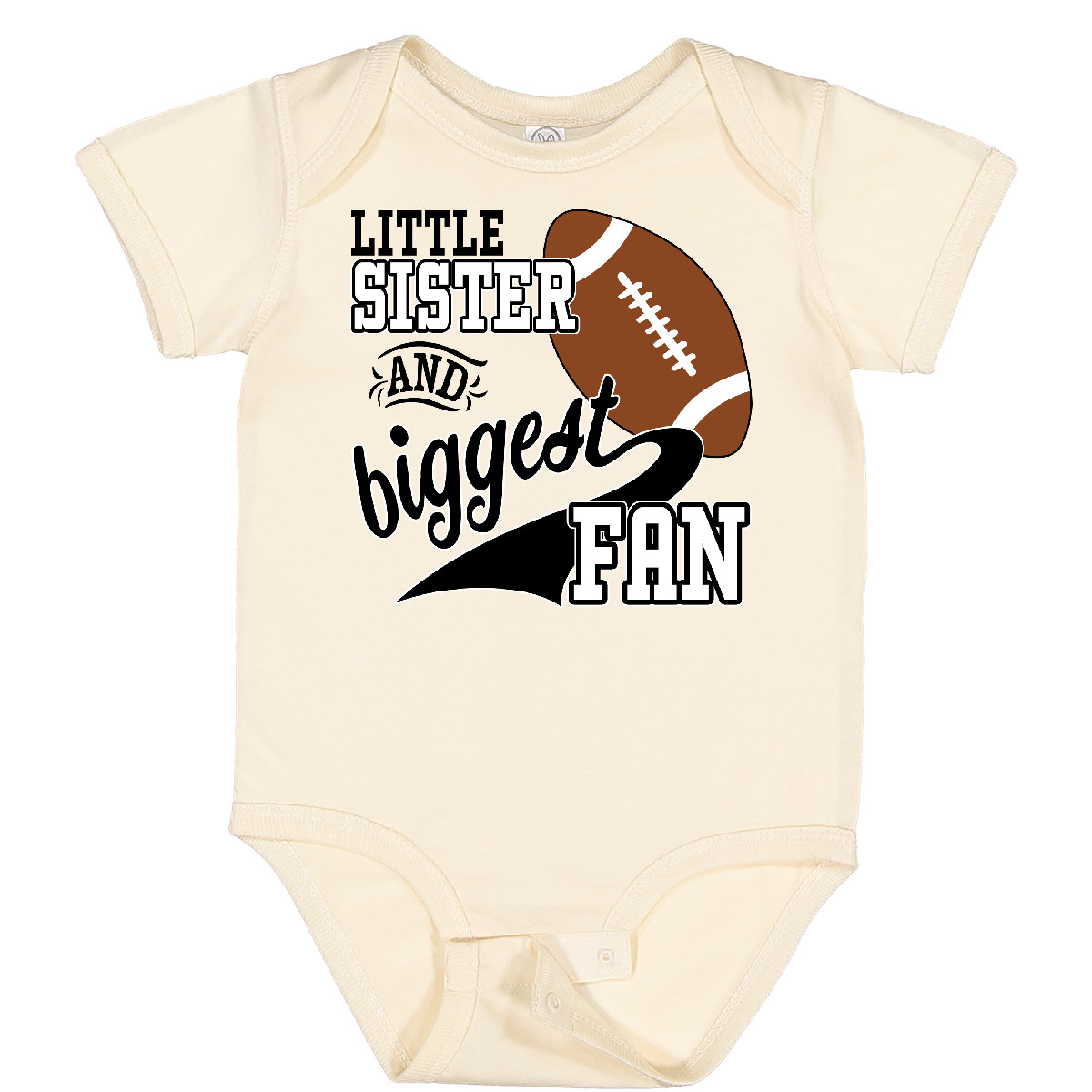 Inktastic Little Sister And Biggest Fan- Football Player Baby Bodysuit Sports - Picture 11 of 18