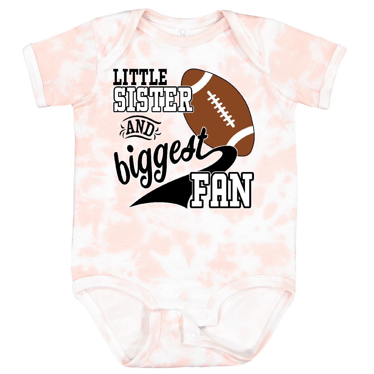 Inktastic Little Sister And Biggest Fan- Football Player Baby Bodysuit Sports - Picture 14 of 18
