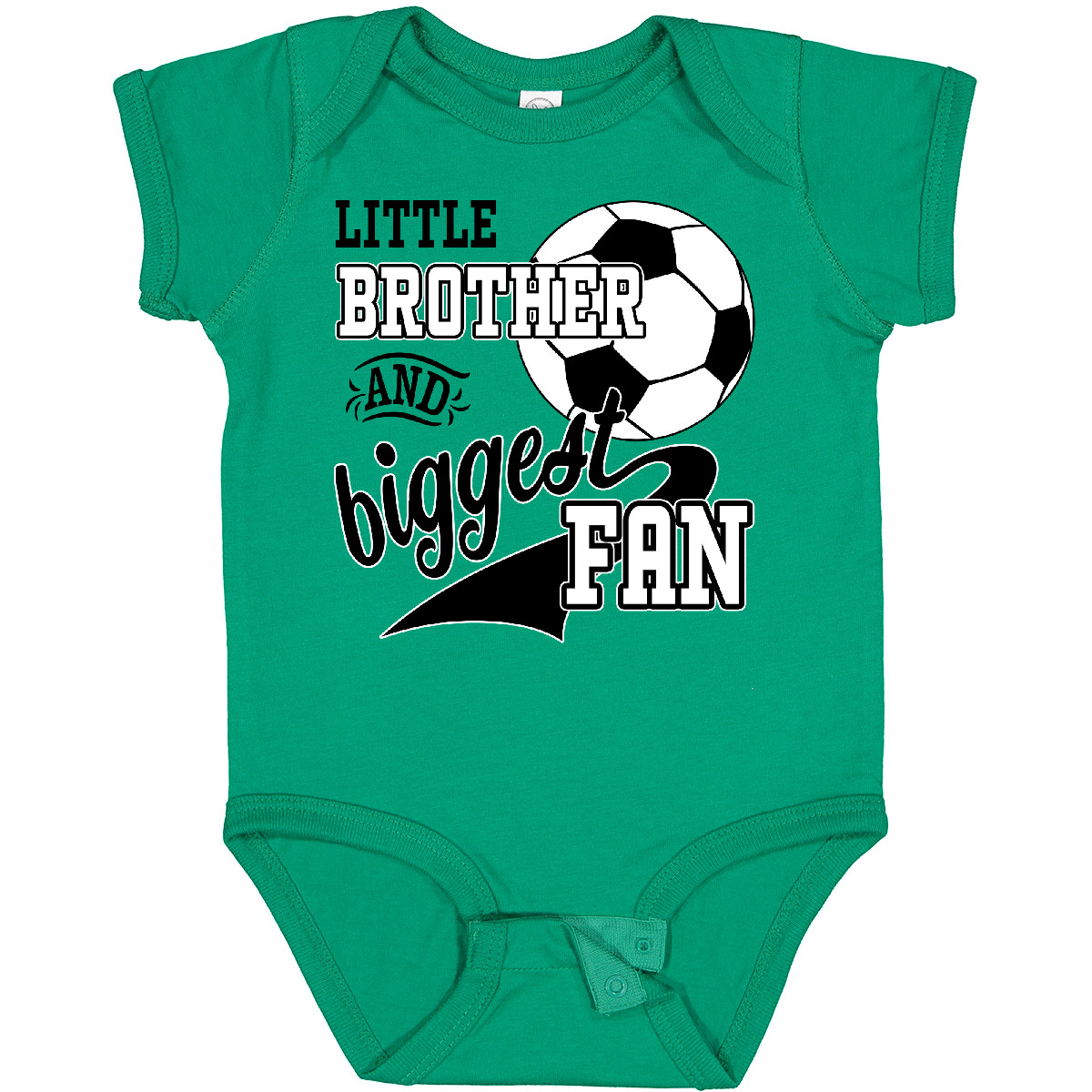 Inktastic Little Brother And Biggest Fan- Soccer Player Baby Bodysuit Sports Kid - Picture 11 of 21