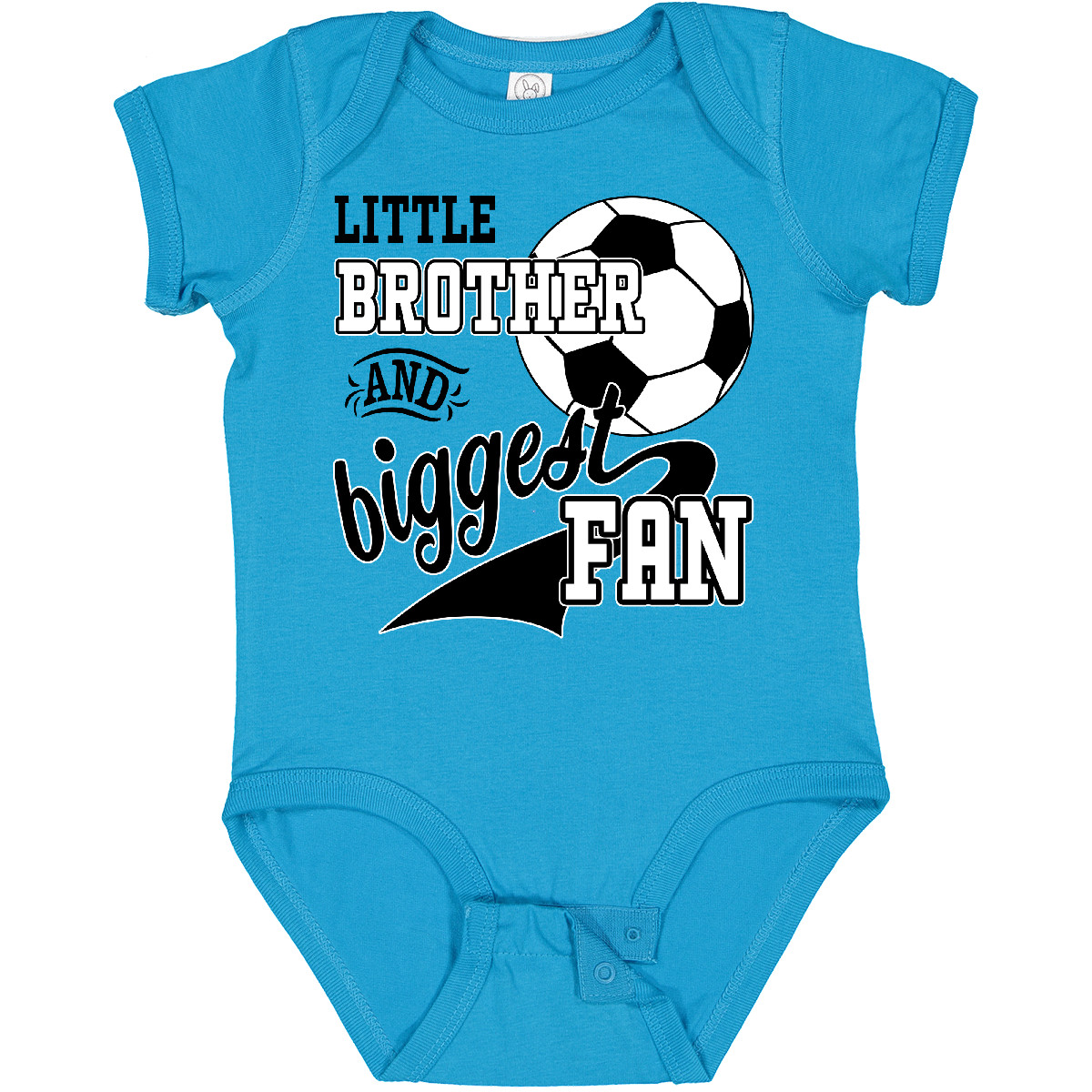 Inktastic Little Brother And Biggest Fan- Soccer Player Baby Bodysuit Sports Kid - Picture 18 of 21