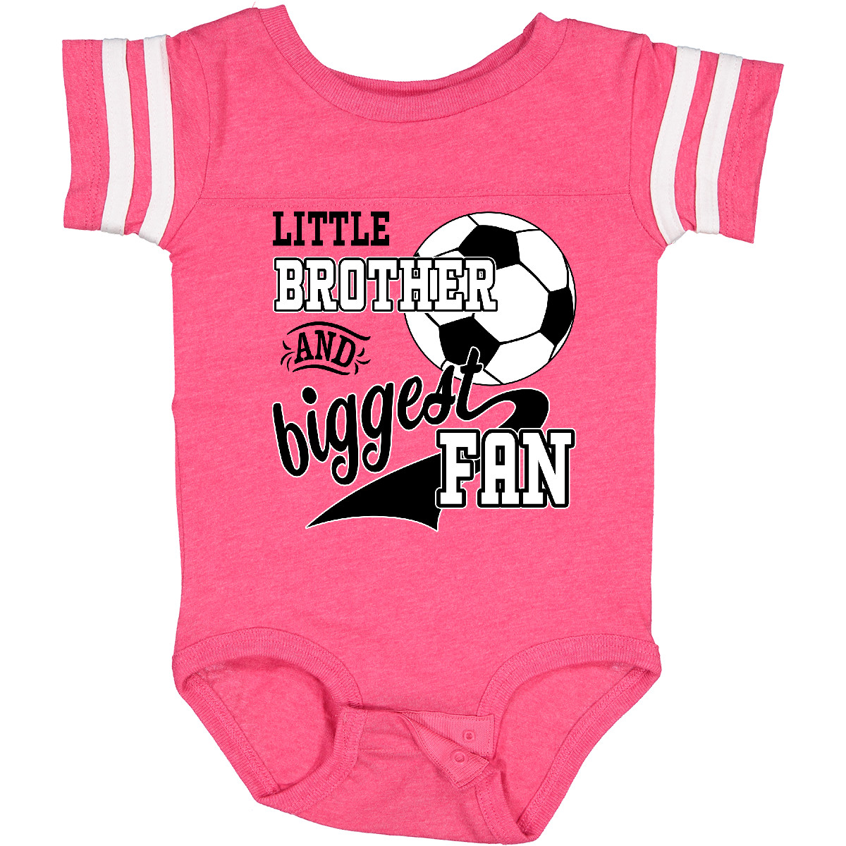 Inktastic Little Brother And Biggest Fan- Soccer Player Baby Bodysuit Sports Kid - Picture 9 of 21