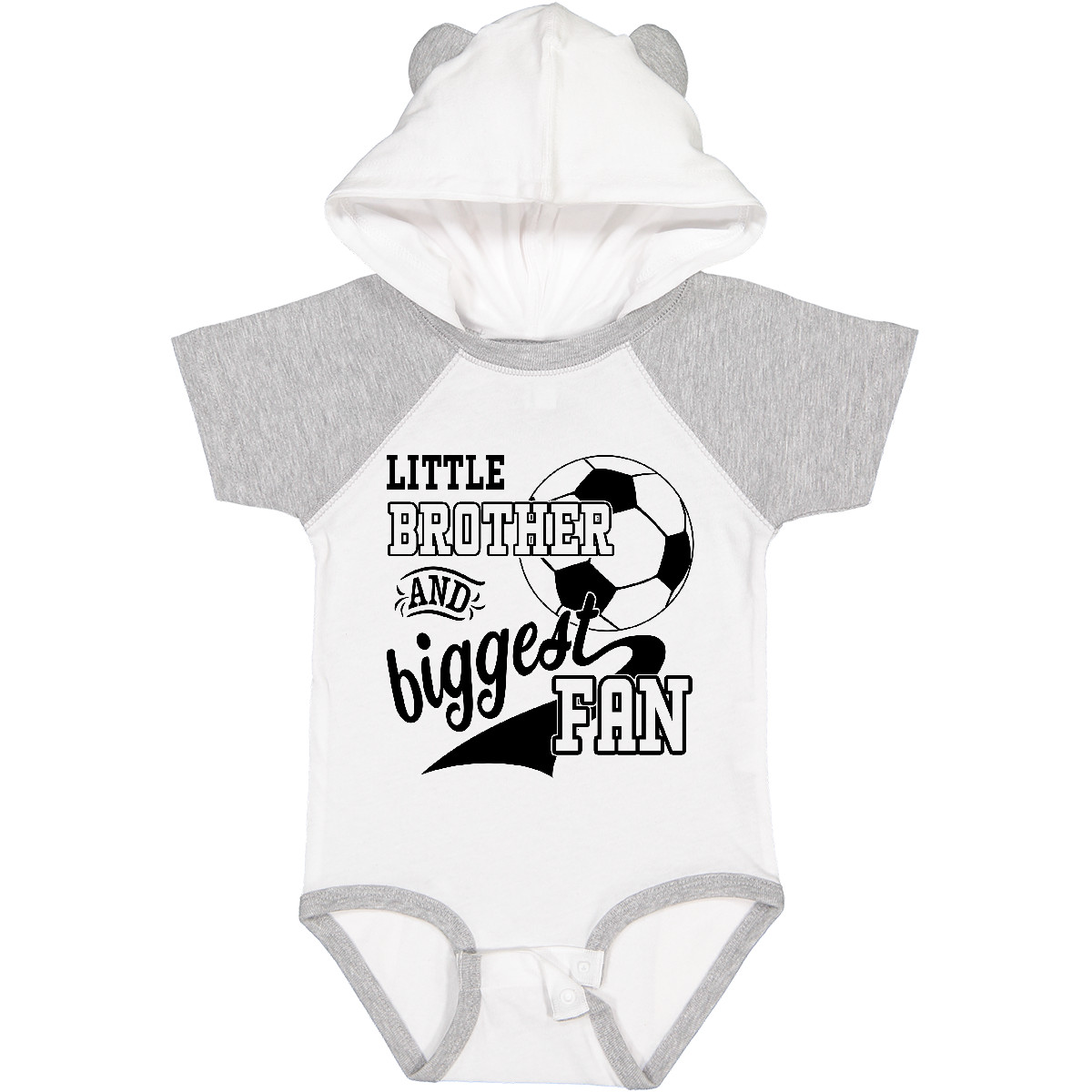 Inktastic Little Brother And Biggest Fan- Soccer Player Baby Bodysuit Sports Kid - Picture 20 of 21