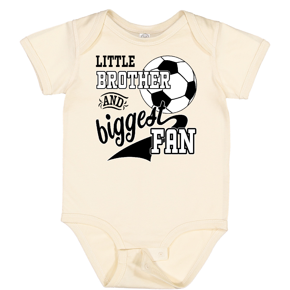 Inktastic Little Brother And Biggest Fan- Soccer Player Baby Bodysuit Sports Kid - Picture 13 of 21