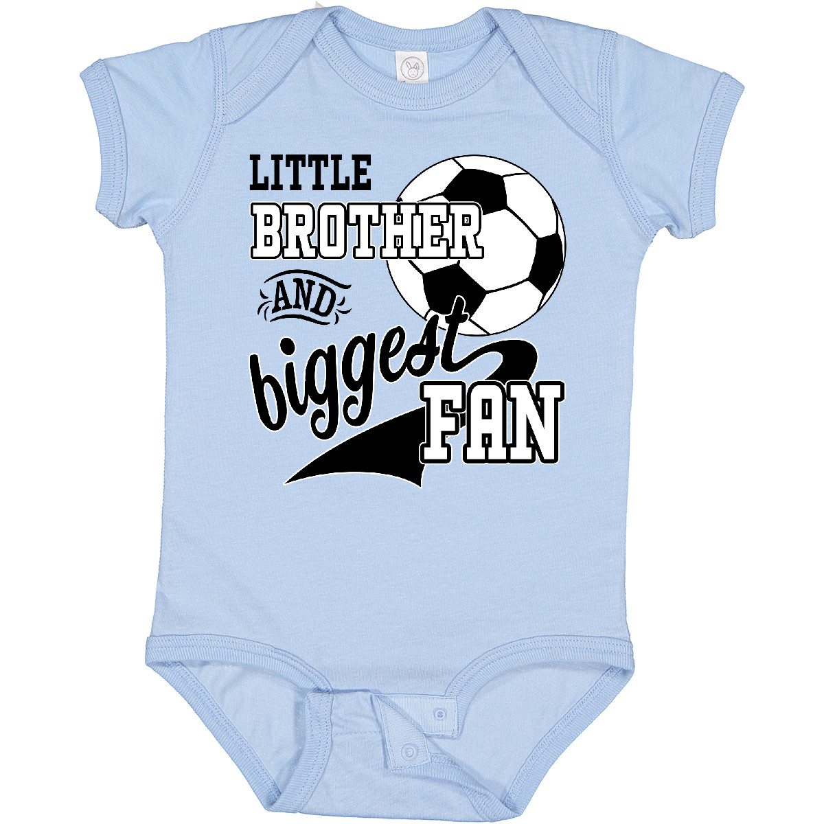 Inktastic Little Brother And Biggest Fan- Soccer Player Baby Bodysuit Sports Kid - Picture 6 of 21