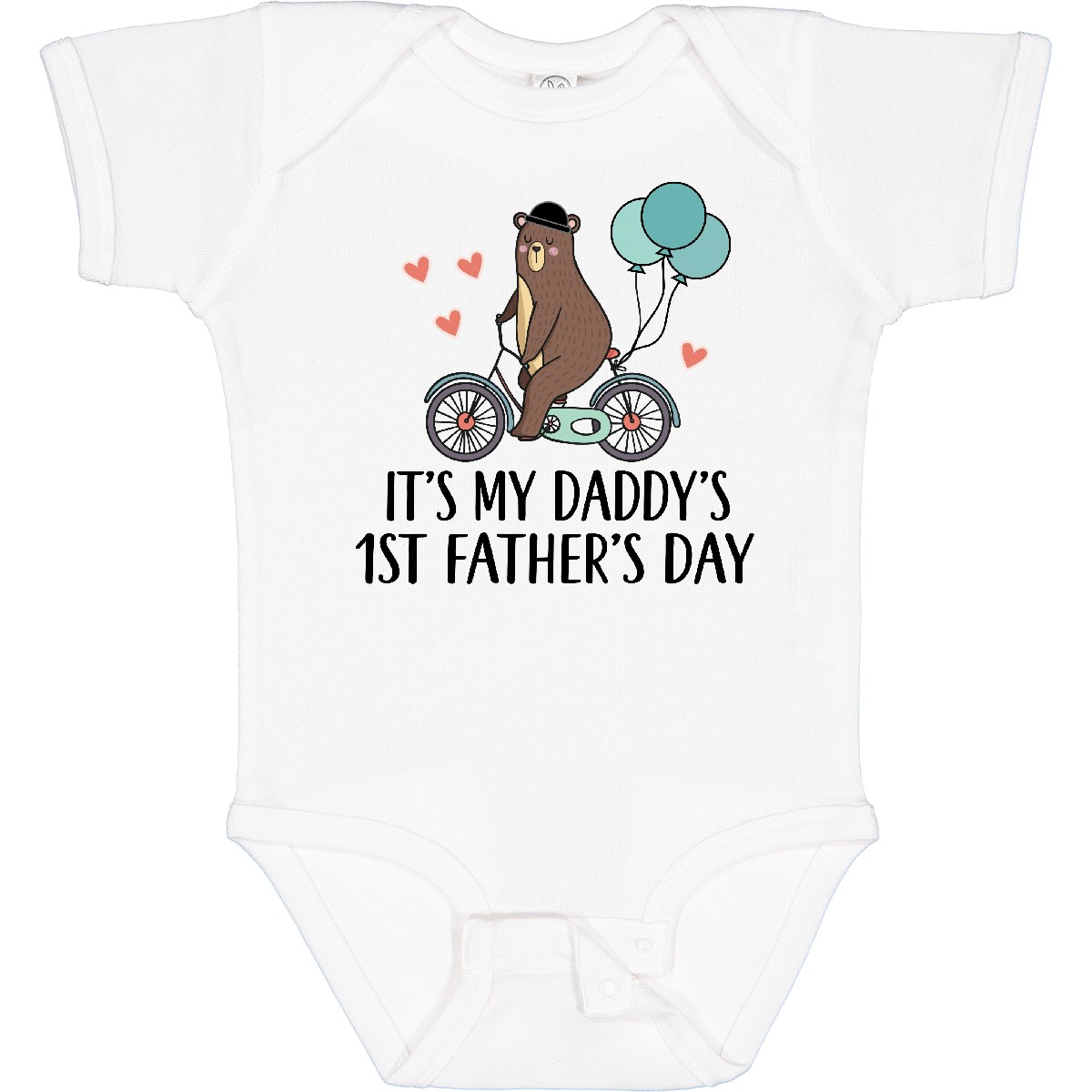 Inktastic Daddys 1st Fathers Day Boys Baby Bodysuit Daddy Childs Cute Bear - Picture 8 of 9