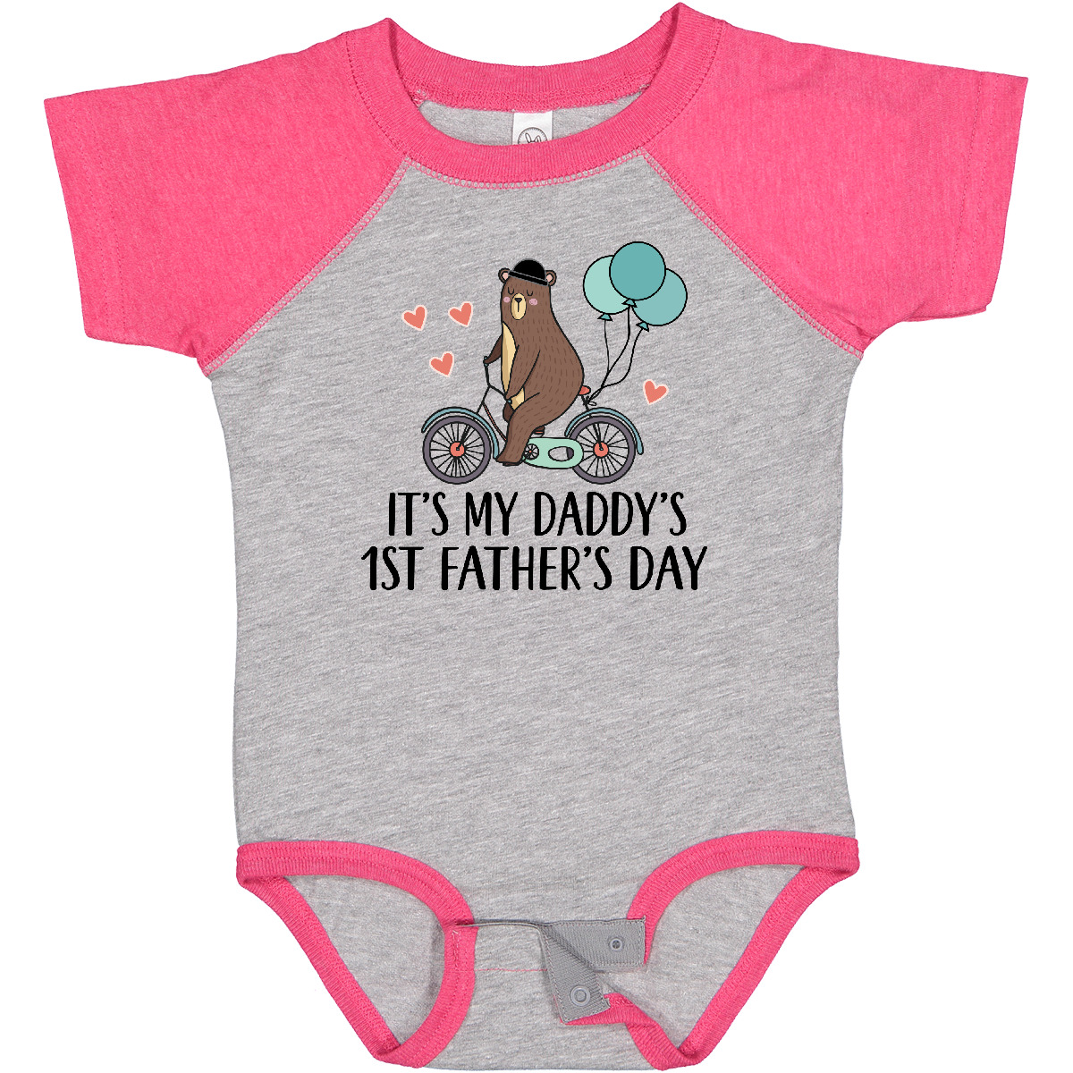 Inktastic Daddys 1st Fathers Day Boys Baby Bodysuit Daddy Childs Cute Bear - Picture 2 of 9
