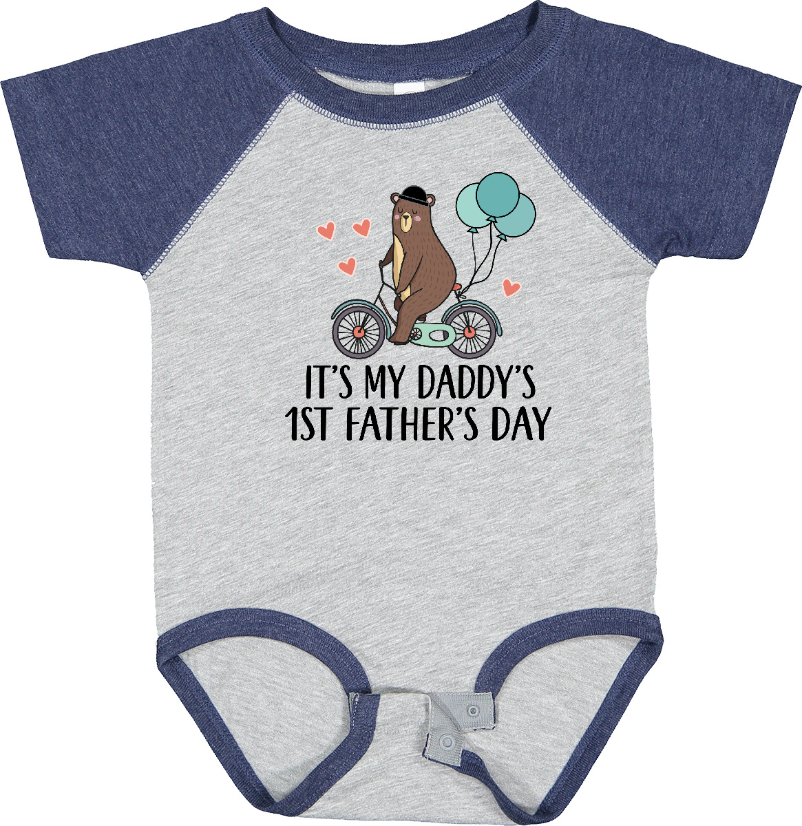 Inktastic Daddys 1st Fathers Day Boys Baby Bodysuit Daddy Childs Cute Bear - Picture 3 of 9