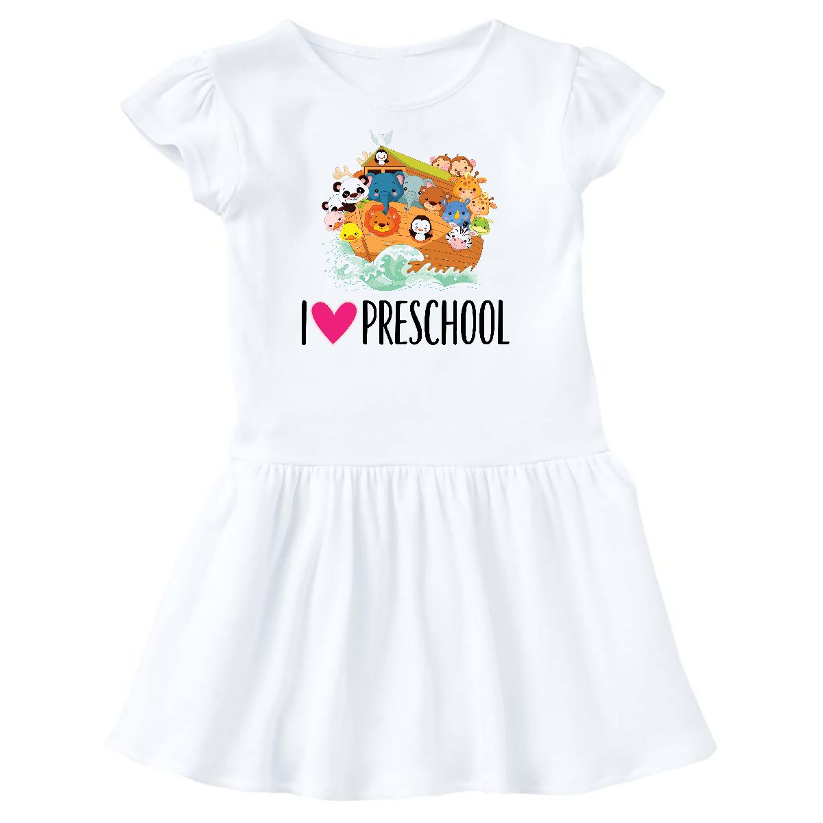 Inktastic Dinosaur Tyrannosaur Skeleton Girls Toddler Dress Dino Childs Pink Hws