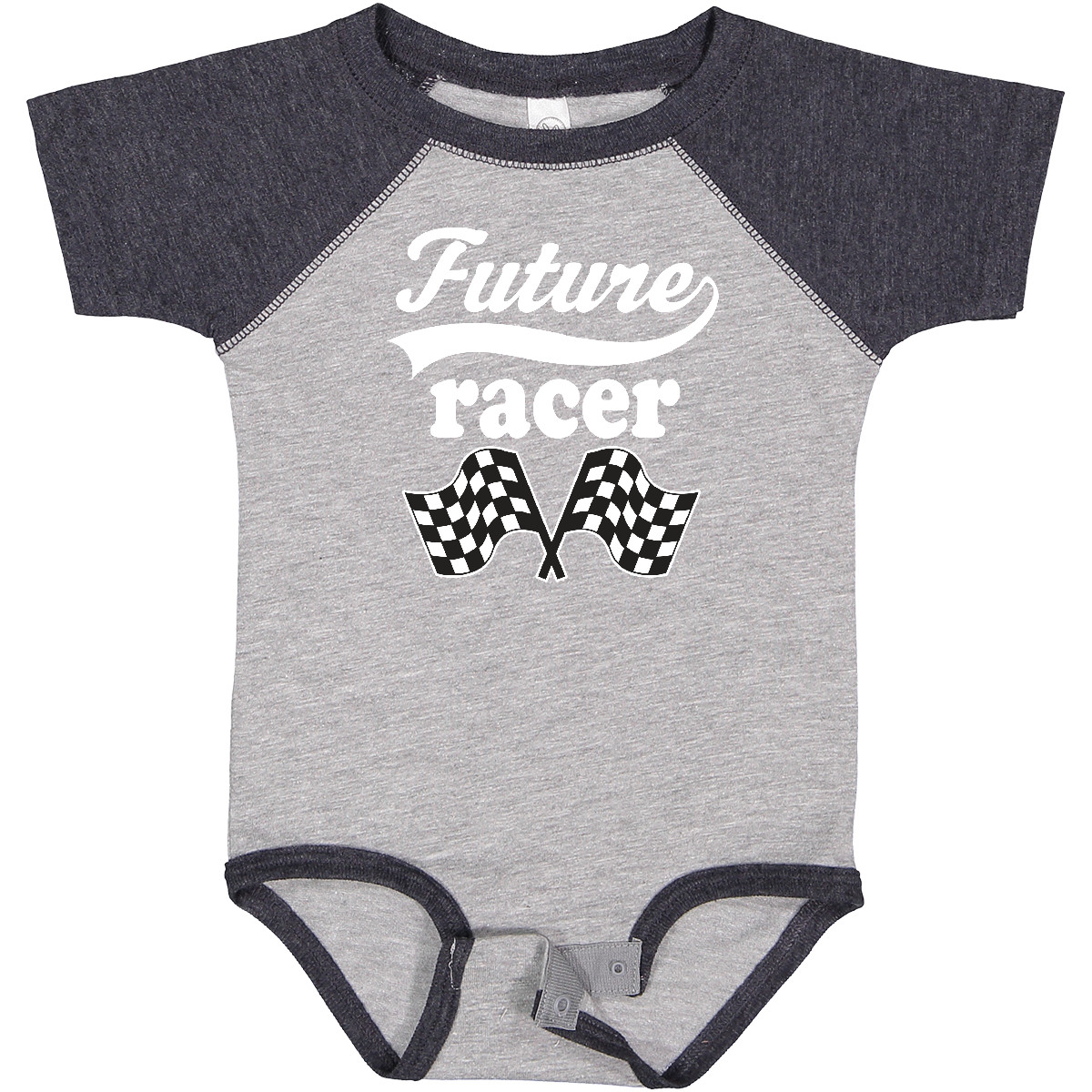 Inktastic Future Racer Car Racing Baby Bodysuit Rally Flags Childs Cute Infant - Picture 4 of 9