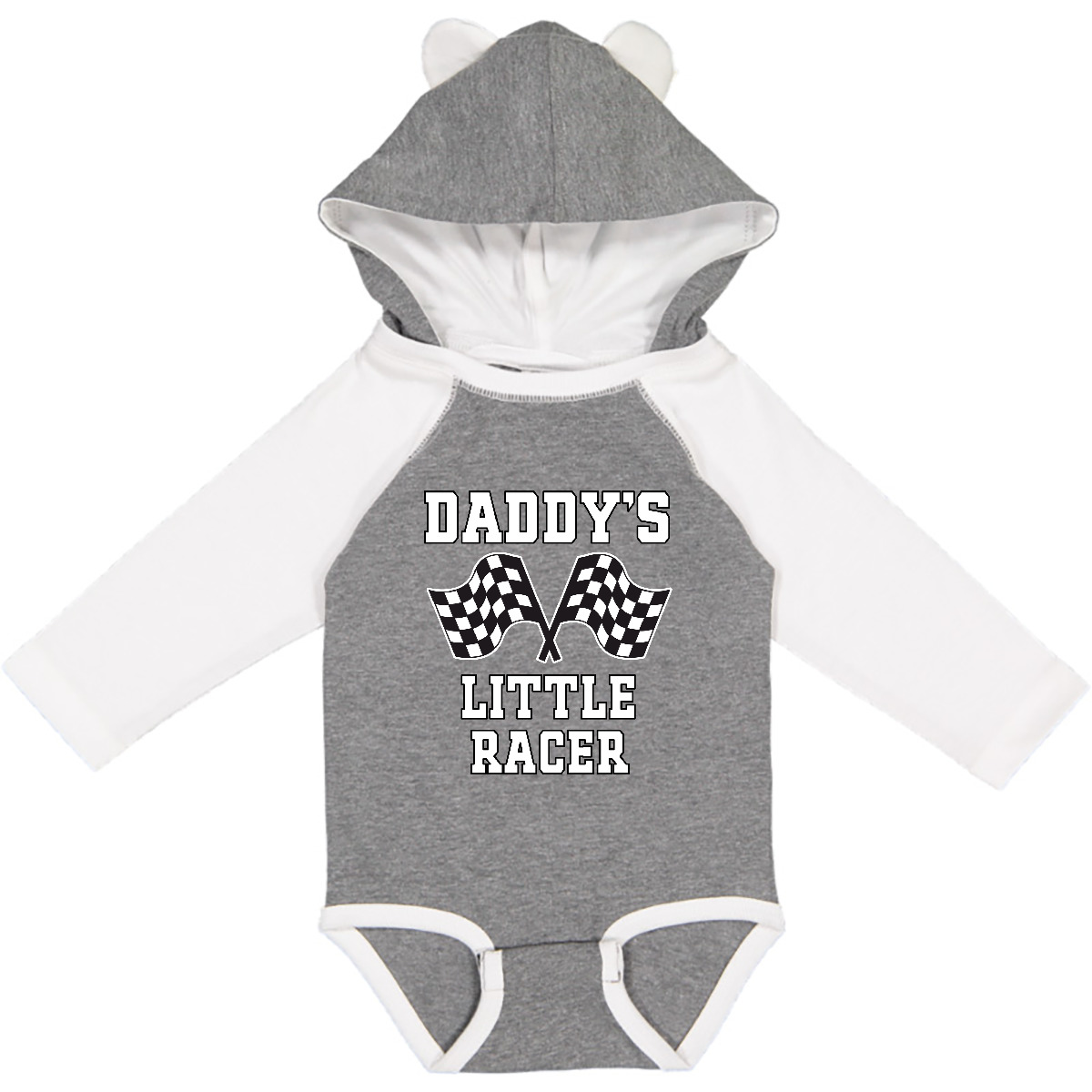 Inktastic Racing Daddy Little Racer Long Sleeve Creeper Daddys Boys Childs