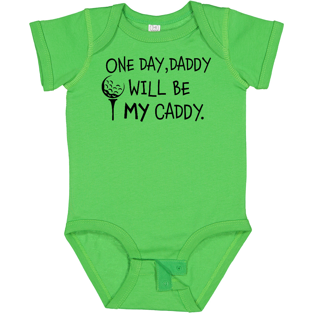 Inktastic One Day, Daddy Will Be MY Caddy- Kids Golfing Baby Bodysuit Sports Dad - Picture 2 of 26