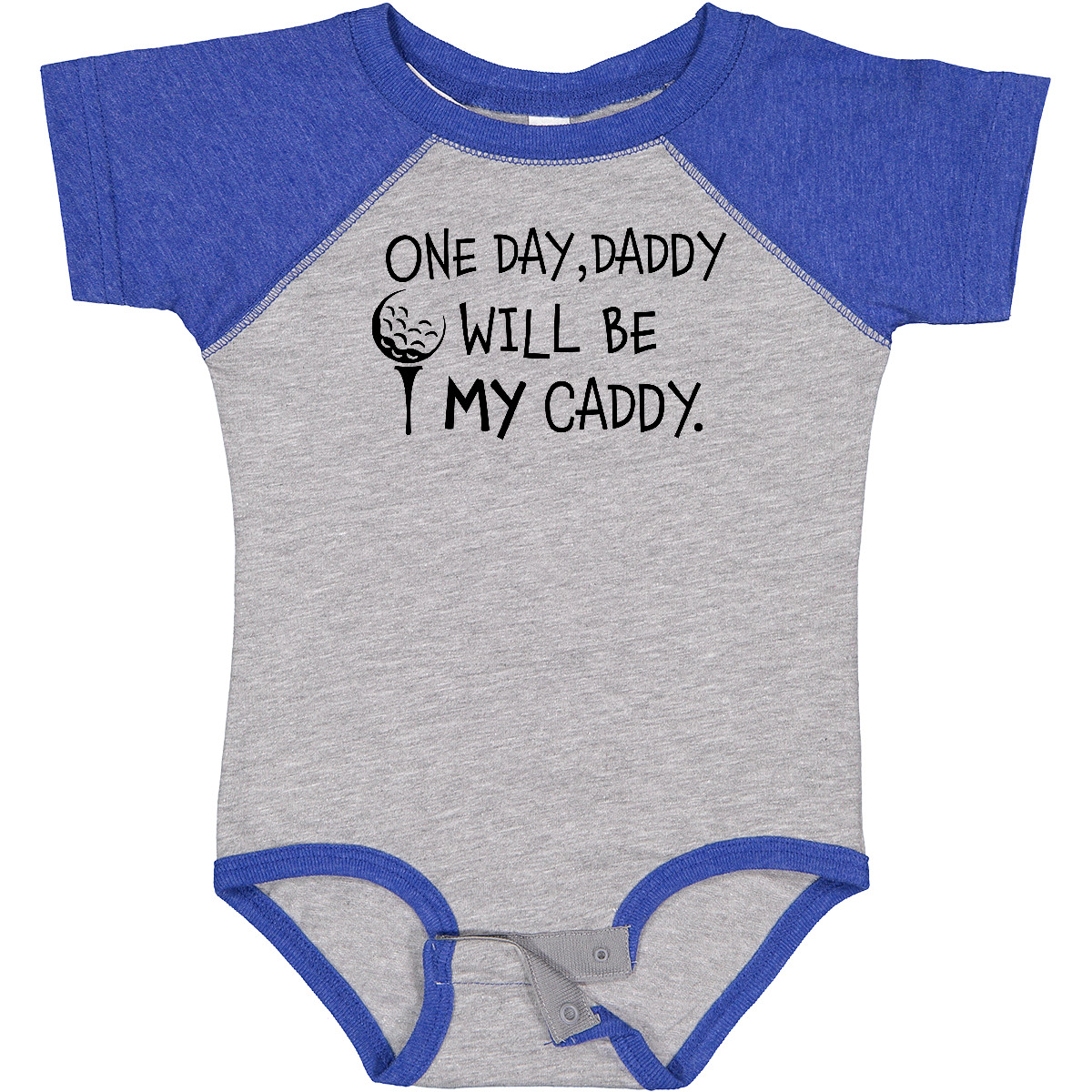 Inktastic One Day, Daddy Will Be MY Caddy- Kids Golfing Baby Bodysuit Sports Dad - Picture 7 of 26