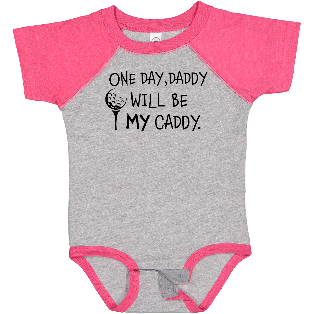 Inktastic One Day, Daddy Will Be MY Caddy- Kids Golfing Baby Bodysuit Sports Dad - Picture 4 of 26