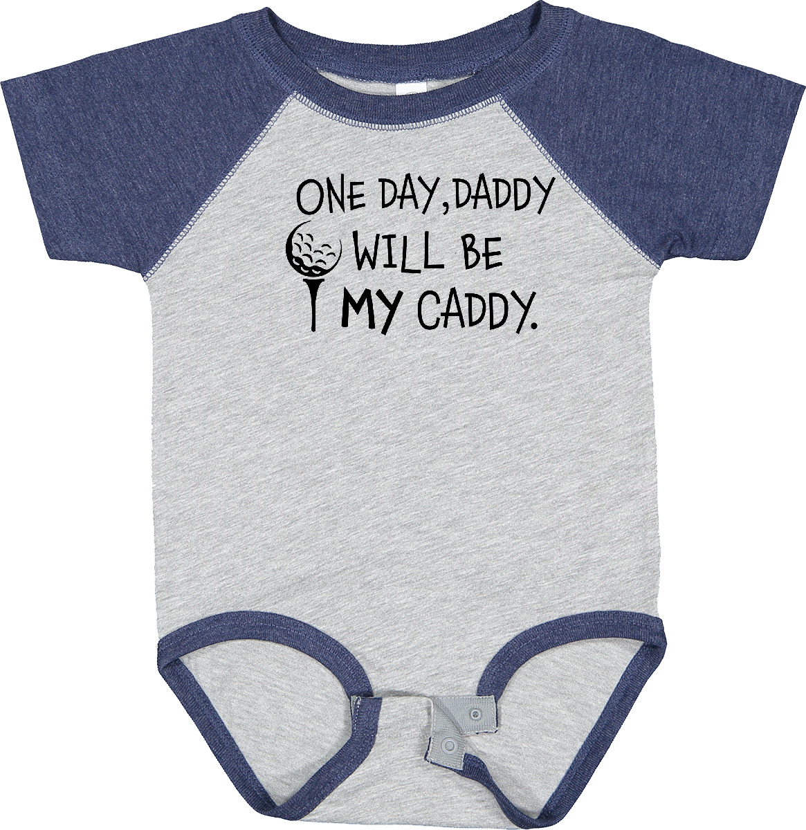 Inktastic One Day, Daddy Will Be MY Caddy- Kids Golfing Baby Bodysuit Sports Dad - Picture 5 of 26