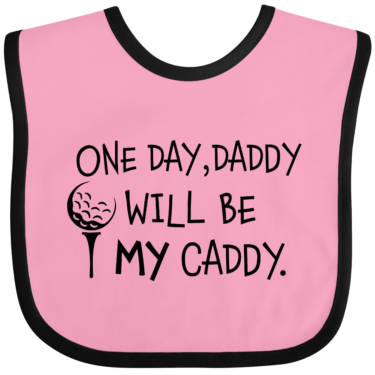Inktastic One Day, Daddy Will Be MY Caddy- Kids Golfing Baby Bib Sports Golf Dad - Picture 7 of 13
