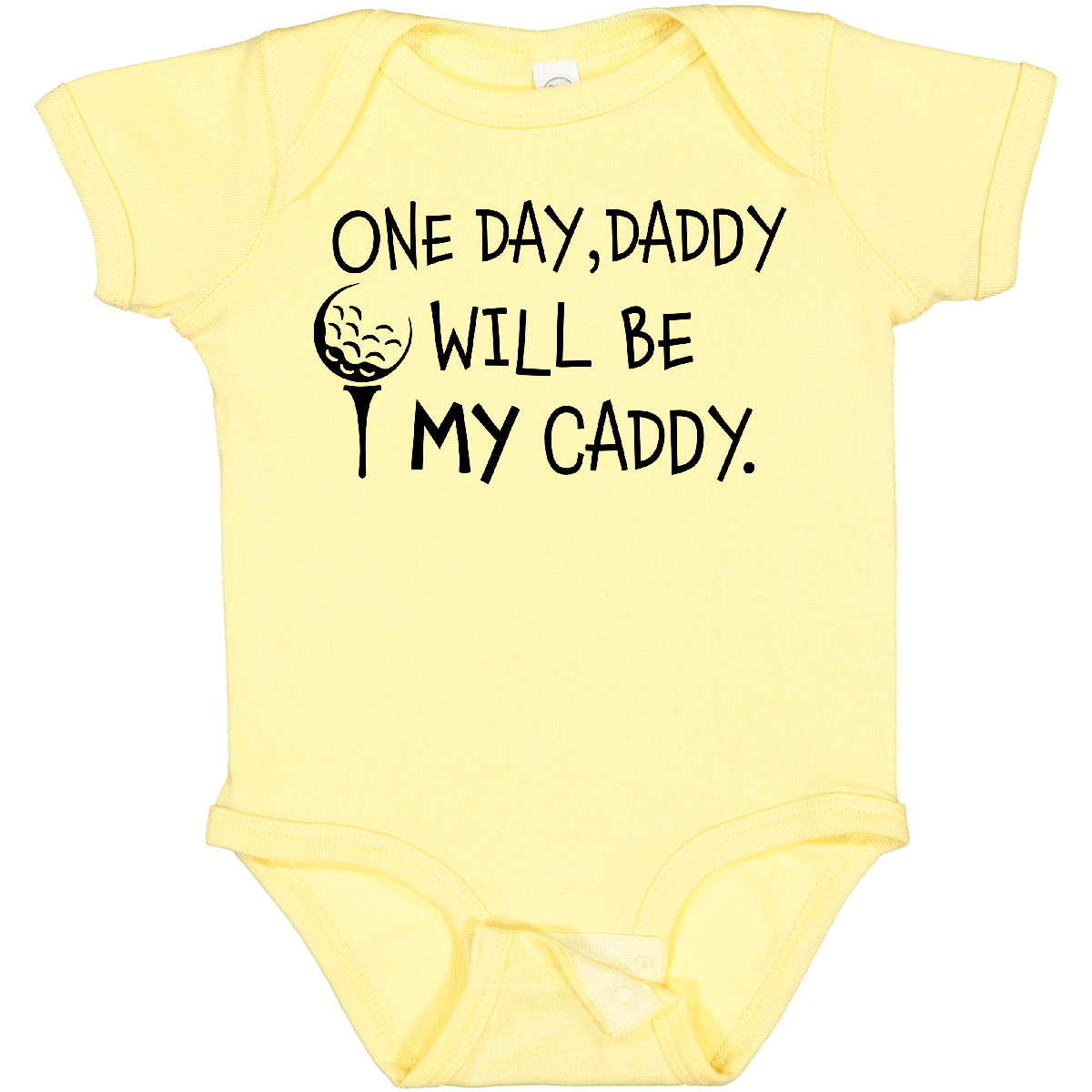 Inktastic One Day, Daddy Will Be MY Caddy- Kids Golfing Baby Bodysuit Sports Dad - Picture 3 of 26