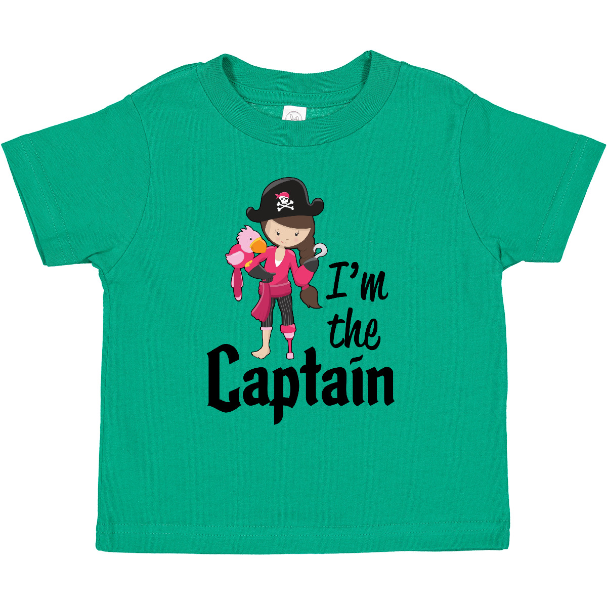Inktastic I'm The Captain- Pirate Girl Toddler T-Shirt Pirates Princess Charge - Picture 8 of 14