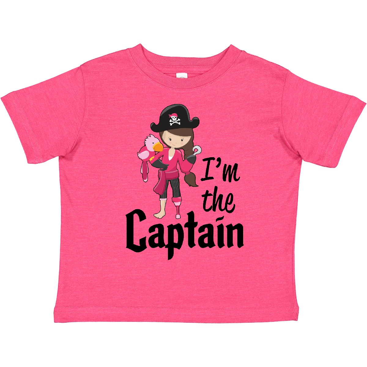 Inktastic I'm The Captain- Pirate Girl Toddler T-Shirt Pirates Princess Charge - Picture 12 of 14