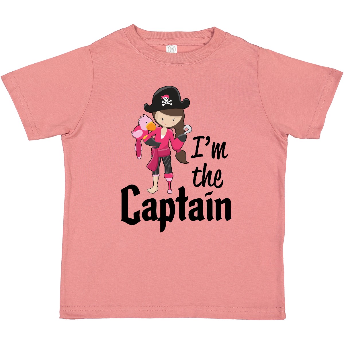 Inktastic I'm The Captain- Pirate Girl Toddler T-Shirt Pirates Princess Charge - Picture 9 of 14