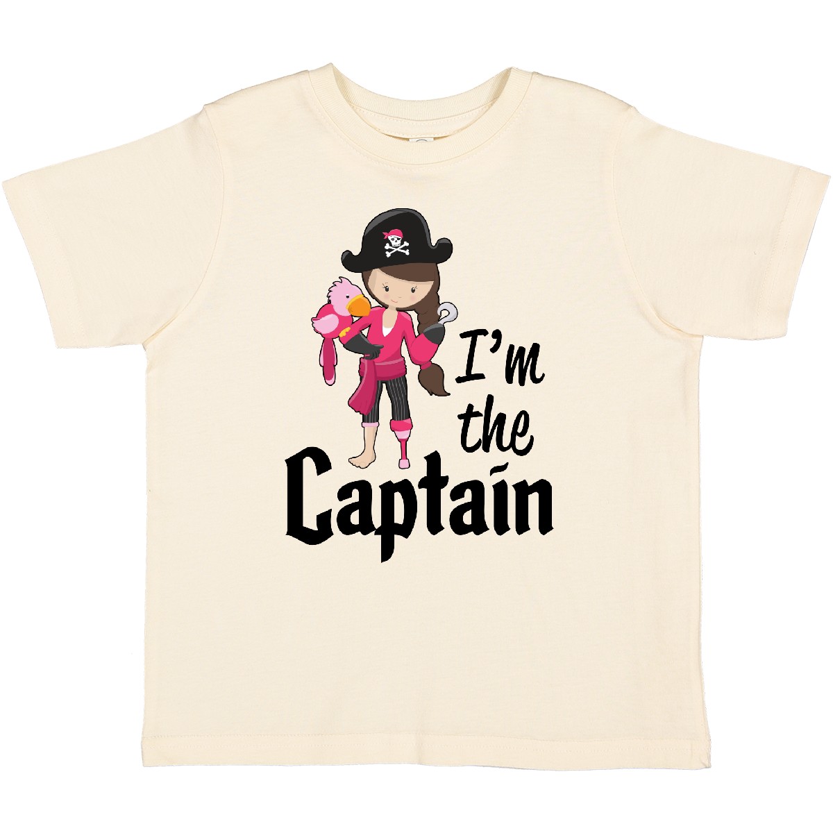 Inktastic I'm The Captain- Pirate Girl Toddler T-Shirt Pirates Princess Charge - Picture 10 of 14
