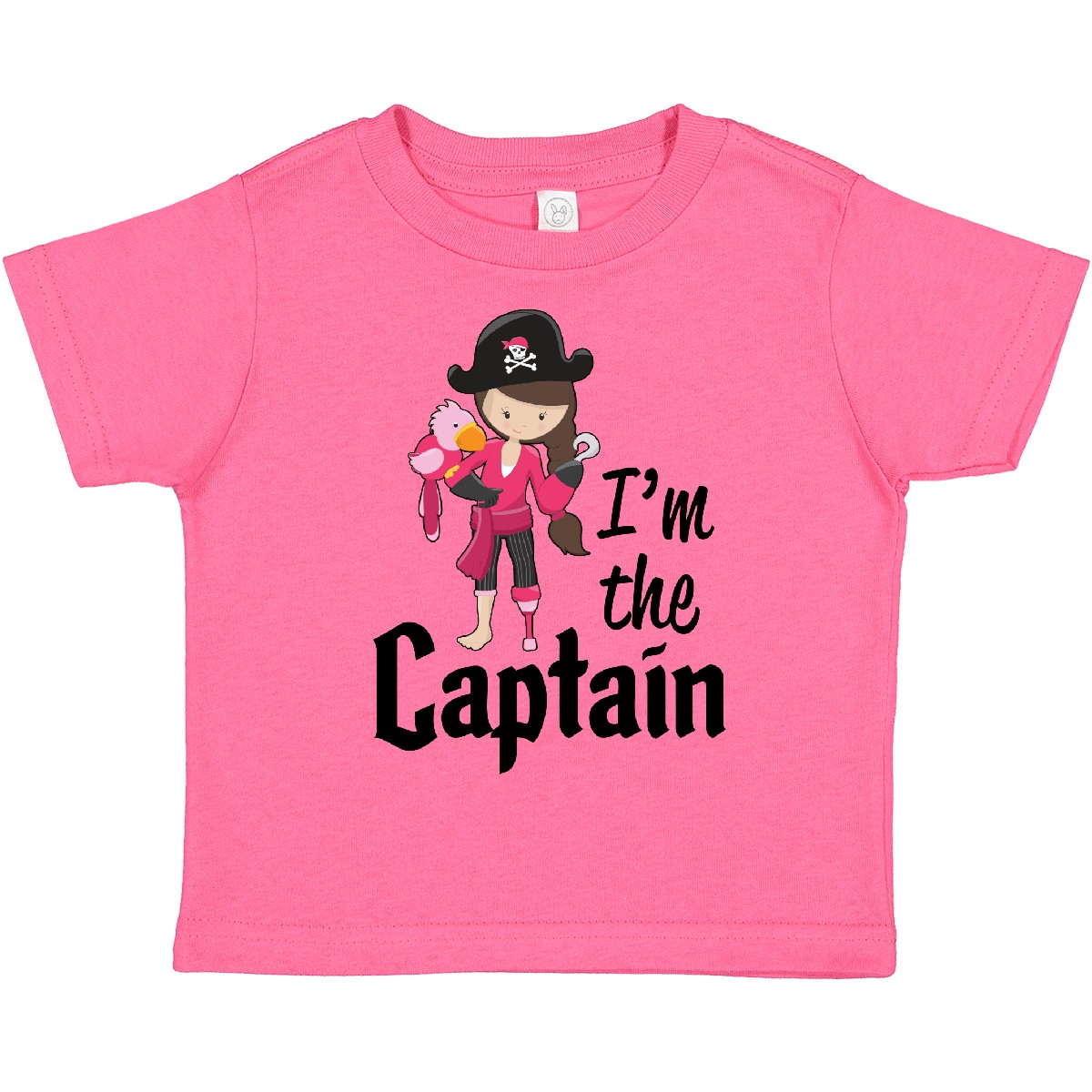 Inktastic I'm The Captain- Pirate Girl Toddler T-Shirt Pirates Princess Charge - Picture 7 of 14