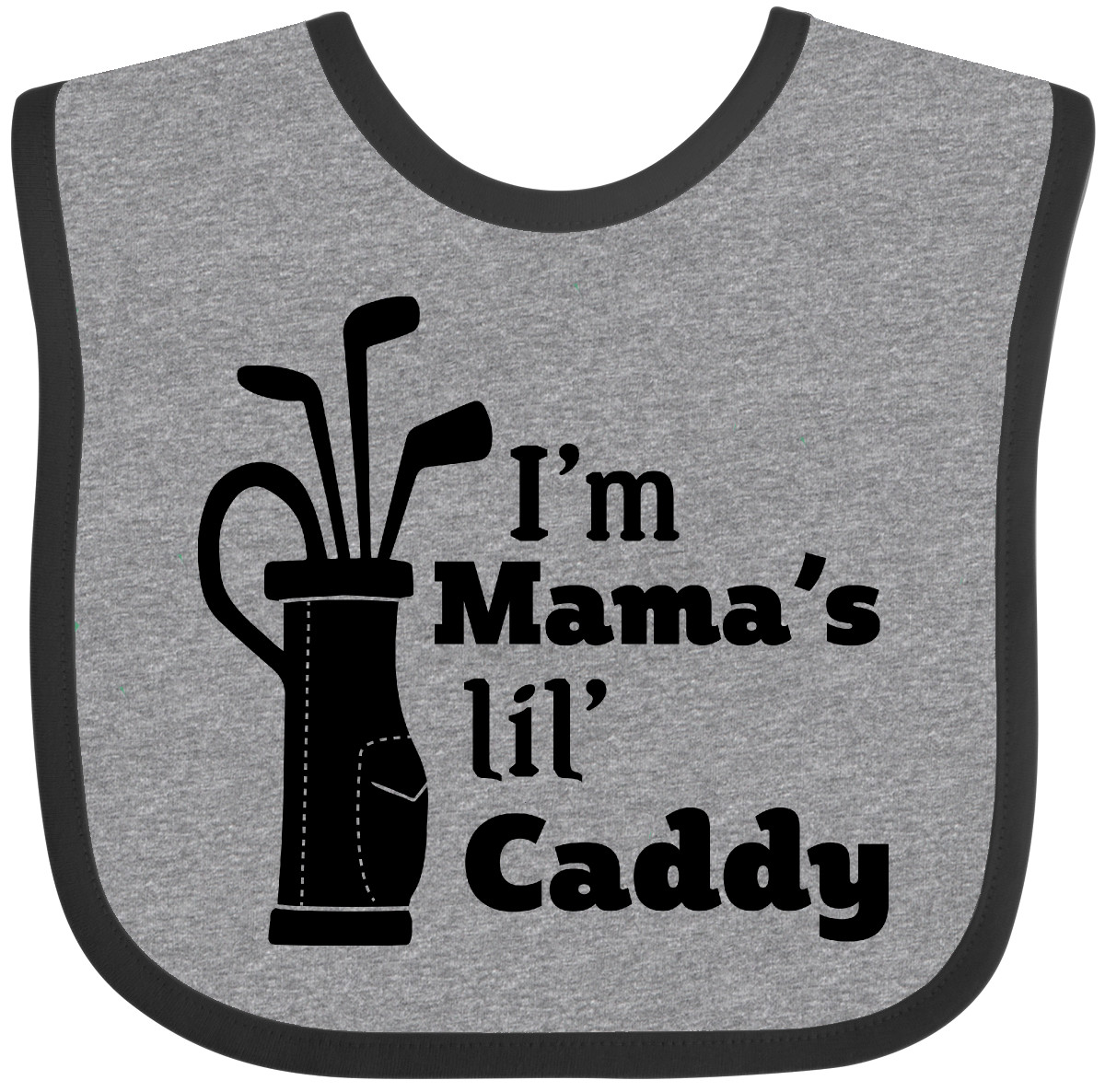 Inktastic I'm Mama's Lil' Caddy- Golf For Kids Baby Bib Sports Mama Mom Mommy - Picture 2 of 10