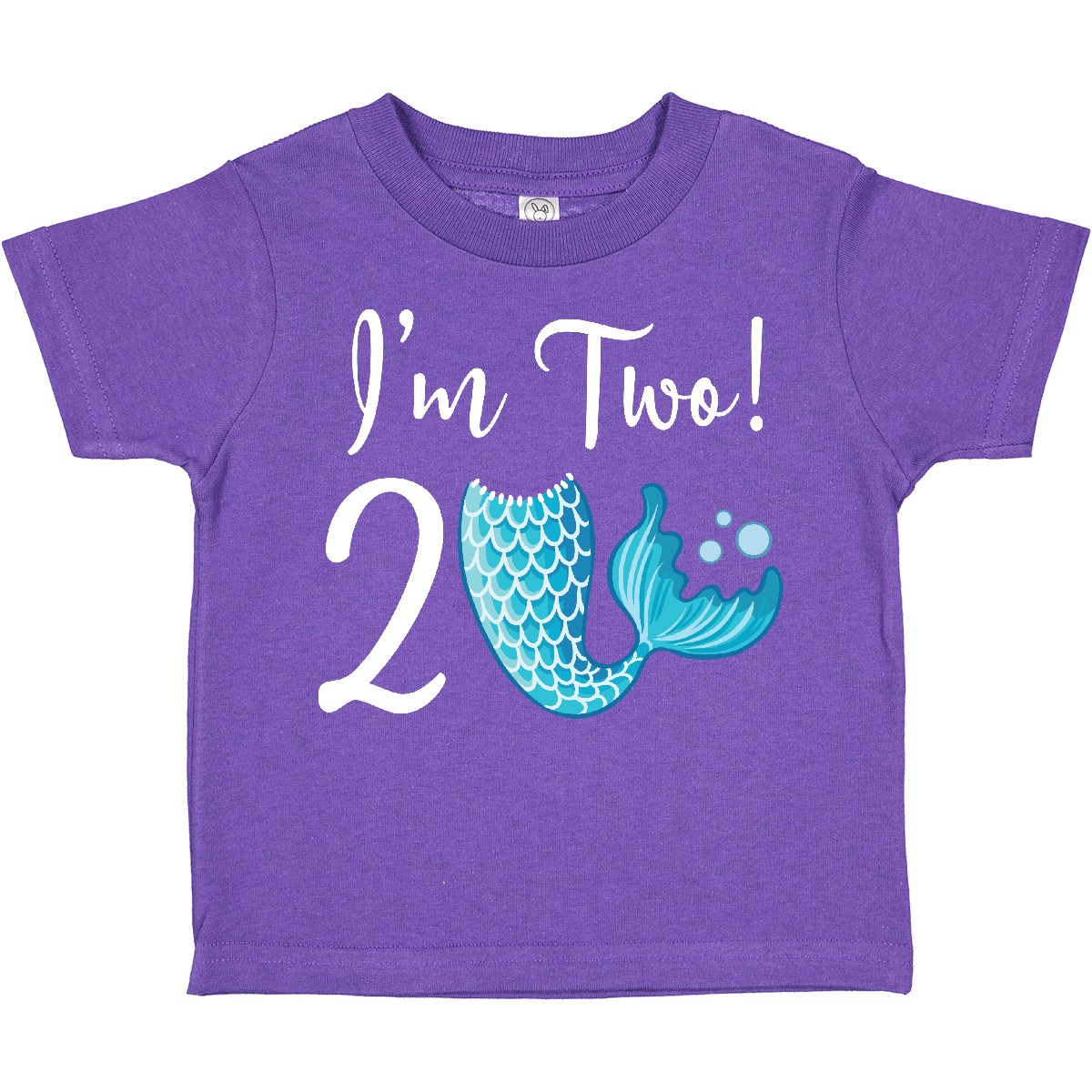 Inktastic 2nd Birthday Mermaid Party Toddler T-Shirt 2 Year Old Two Tail Childs - Picture 8 of 9