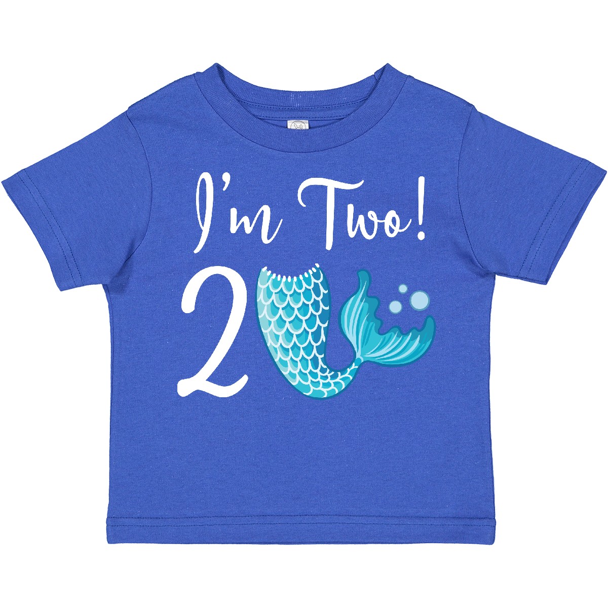 Inktastic 2nd Birthday Mermaid Party Toddler T-Shirt 2 Year Old Two Tail Childs - Picture 9 of 9