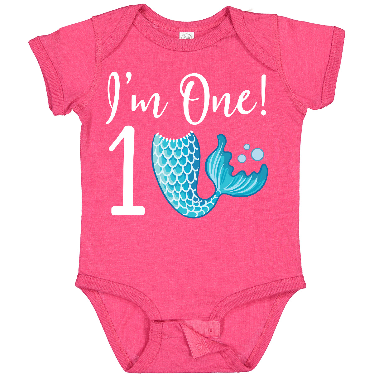 Inktastic 1st Birthday Mermaid Party Baby Bodysuit 1 Year Old Im Tail Cute Photo - Picture 10 of 10