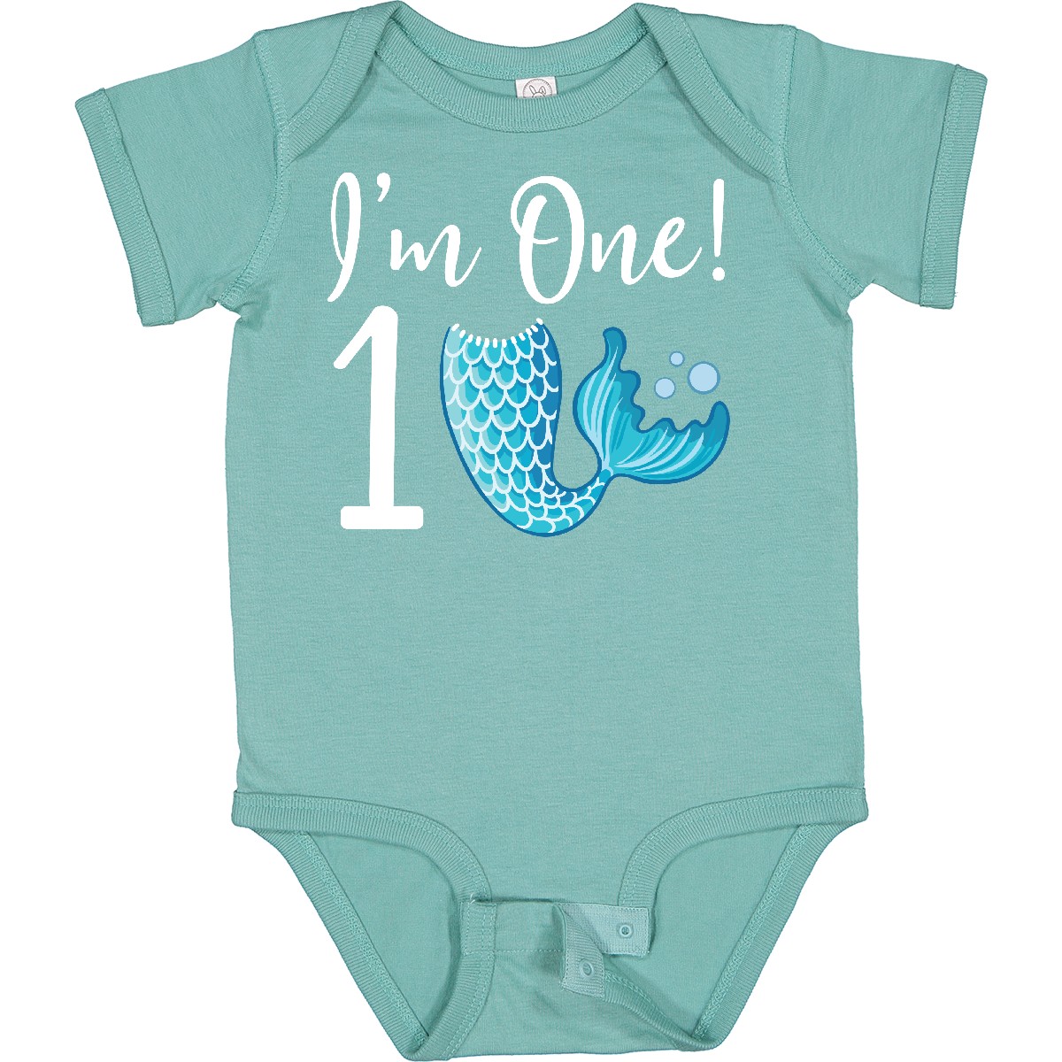 Inktastic 1st Birthday Mermaid Party Baby Bodysuit 1 Year Old Im Tail Cute Photo - Picture 9 of 10