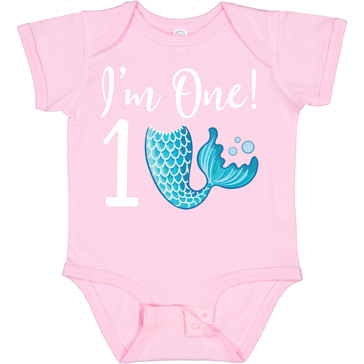 Inktastic 1st Birthday Mermaid Party Baby Bodysuit 1 Year Old Im Tail Cute Photo - Picture 8 of 10