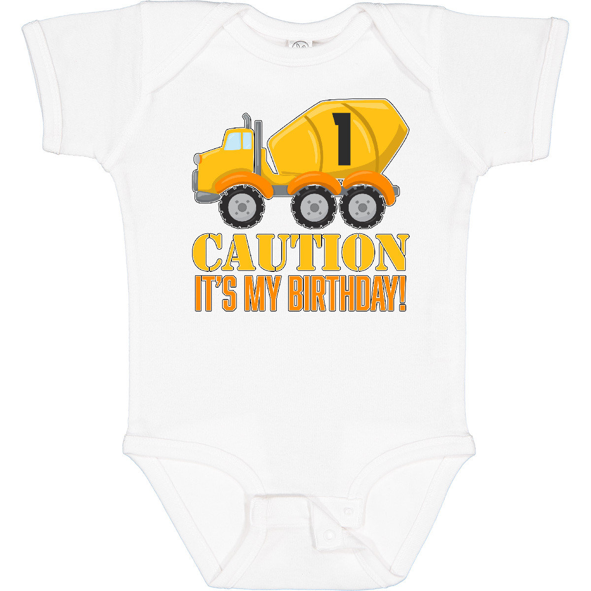Inktastic 1st Birthday Construction Truck Cement Mixer Baby Bodysuit Birthdays 1 - Picture 17 of 17