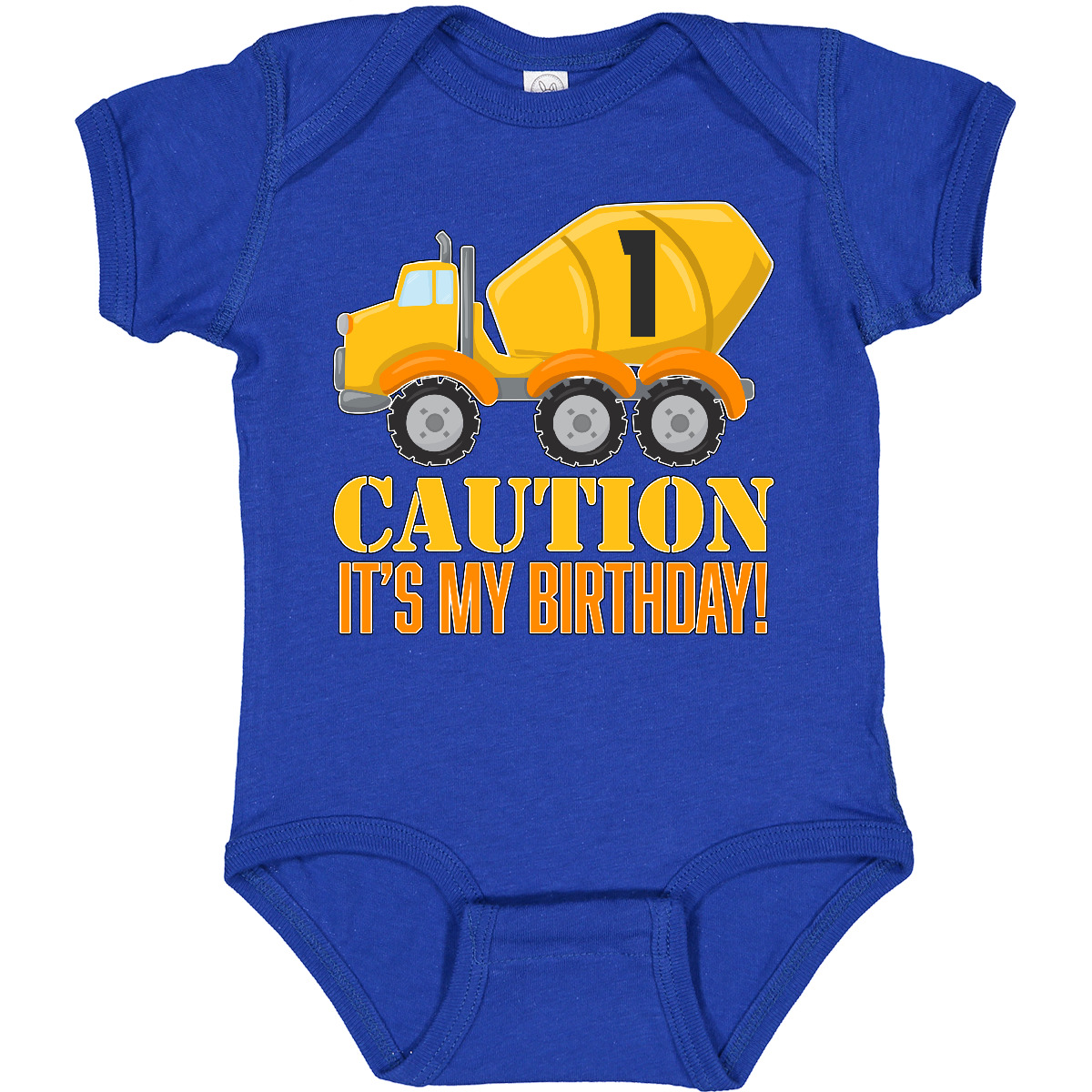 Inktastic 1st Birthday Construction Truck Cement Mixer Baby Bodysuit Birthdays 1 - Picture 12 of 17