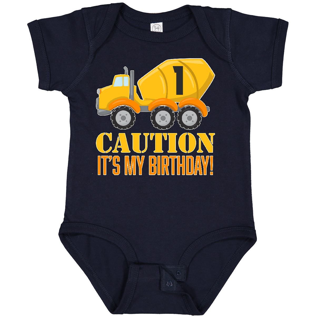 Inktastic 1st Birthday Construction Truck Cement Mixer Baby Bodysuit Birthdays 1 - Picture 11 of 17