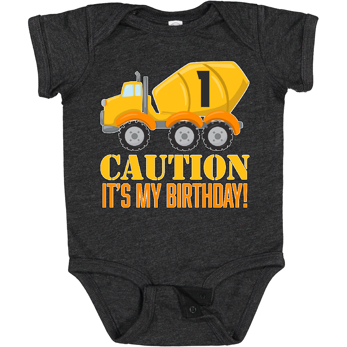 Inktastic 1st Birthday Construction Truck Cement Mixer Baby Bodysuit Birthdays 1 - Picture 16 of 17
