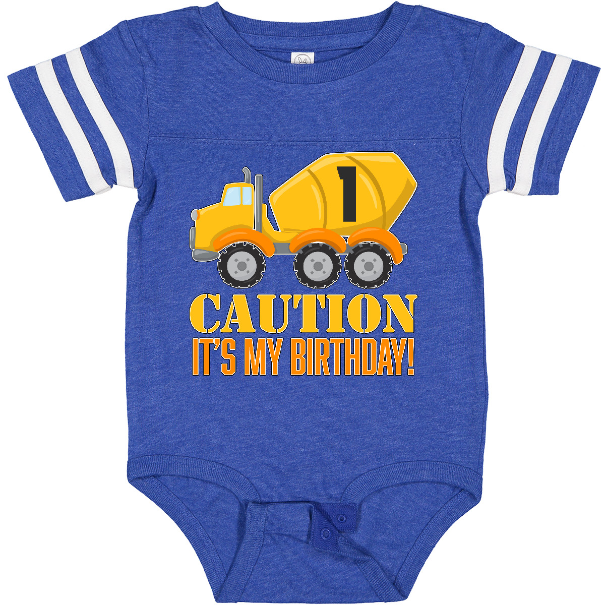 Inktastic 1st Birthday Construction Truck Cement Mixer Baby Bodysuit Birthdays 1 - Picture 5 of 17