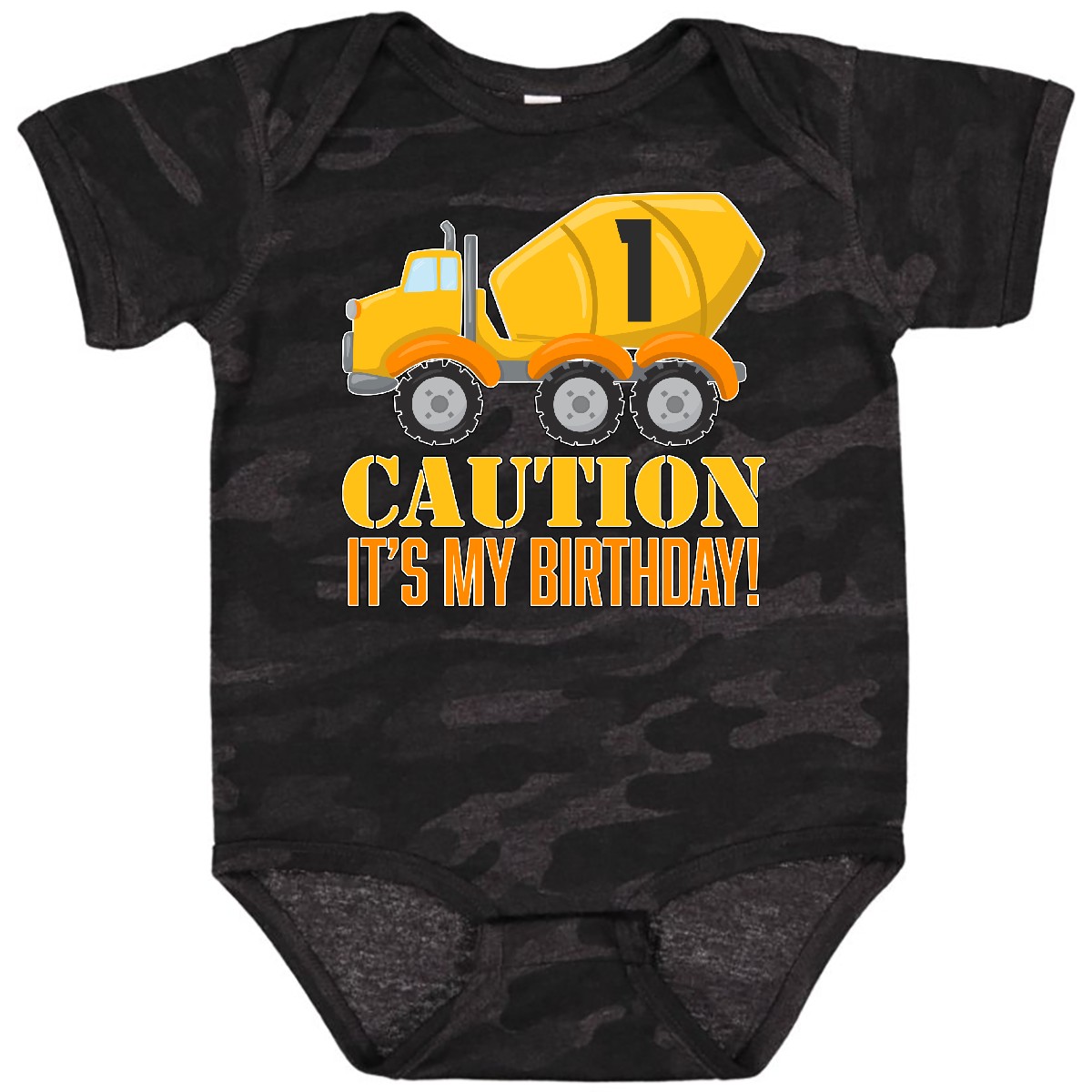 Inktastic 1st Birthday Construction Truck Cement Mixer Baby Bodysuit Birthdays 1 - Picture 13 of 17