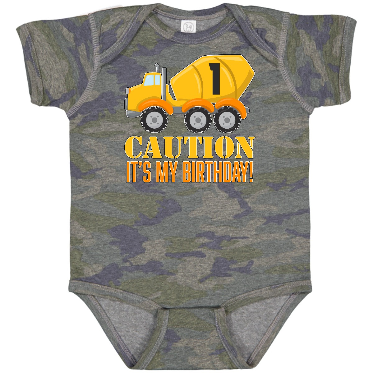 Inktastic 1st Birthday Construction Truck Cement Mixer Baby Bodysuit Birthdays 1 - Picture 15 of 17