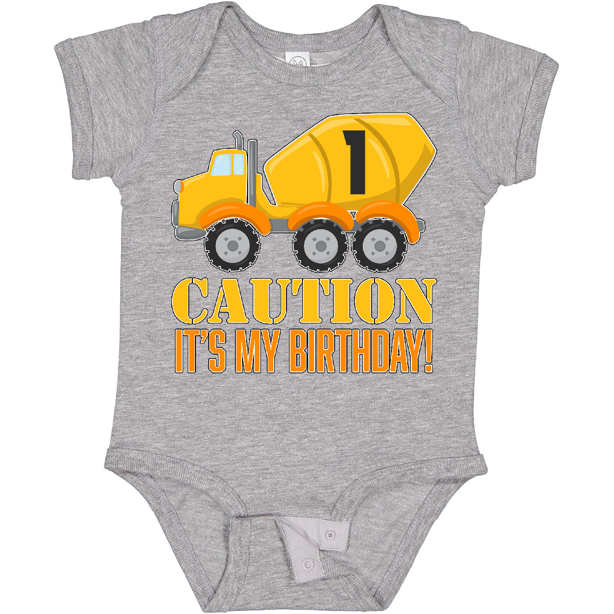 Inktastic 1st Birthday Construction Truck Cement Mixer Baby Bodysuit Birthdays 1 - Picture 6 of 17