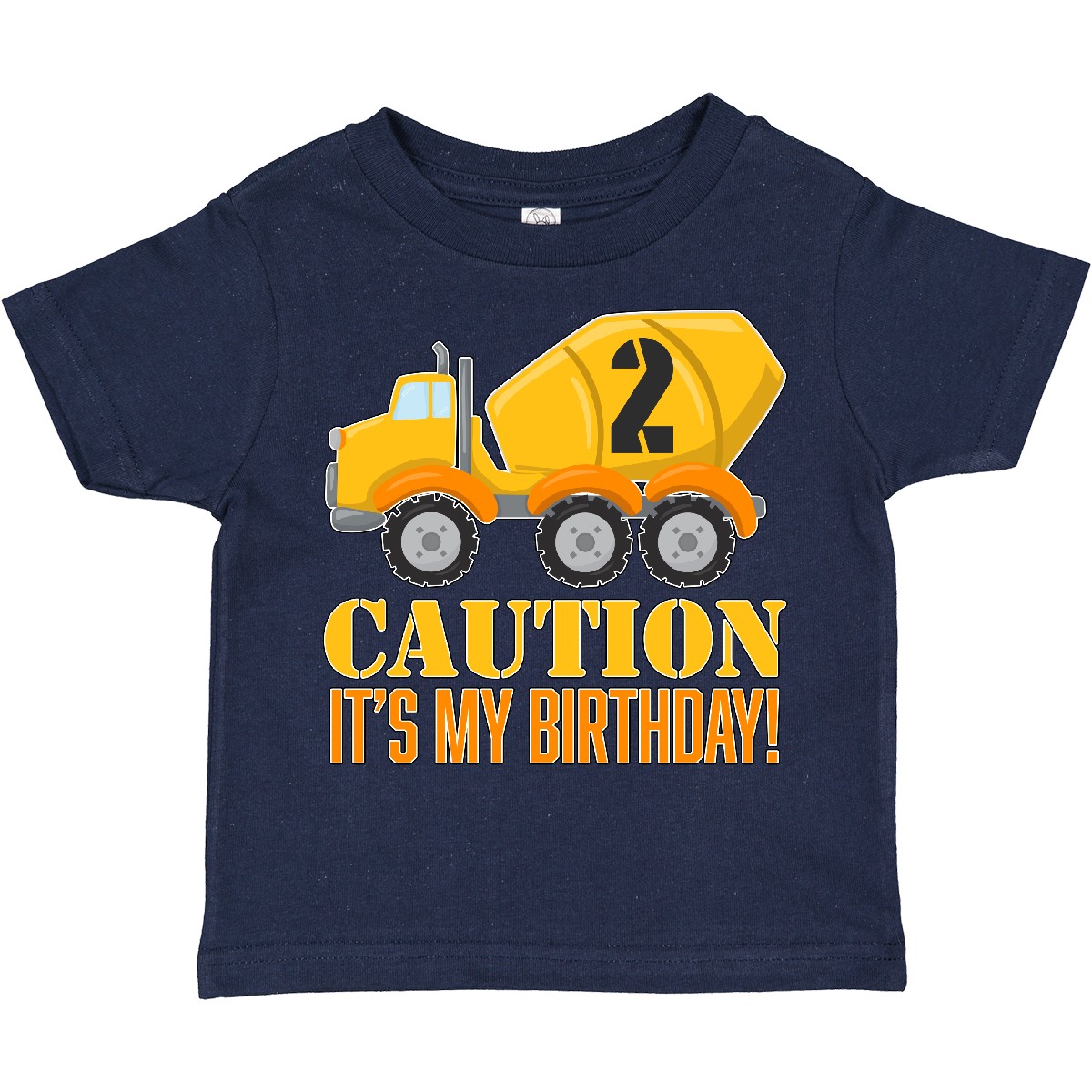 Inktastic 2nd Birthday Construction Truck, Cement Mixer - 2 Toddler T-Shirt Two - Picture 9 of 14