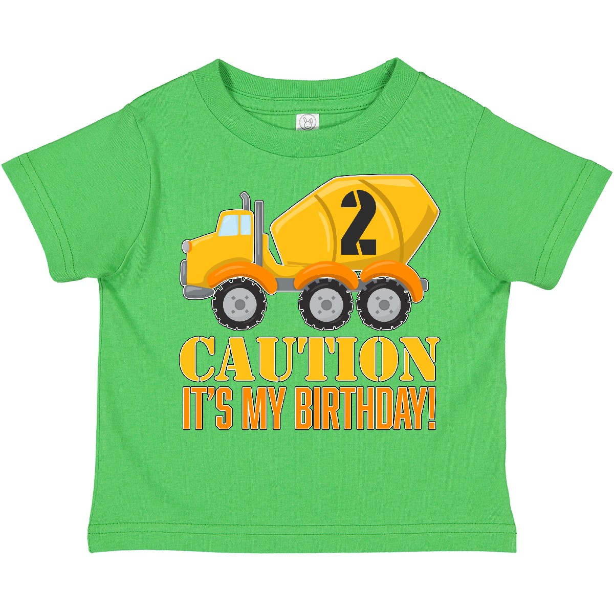 Inktastic 2nd Birthday Construction Truck, Cement Mixer - 2 Toddler T-Shirt Two - Picture 2 of 14
